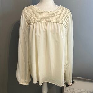 Gibson * Latimer Ivory Blouse
